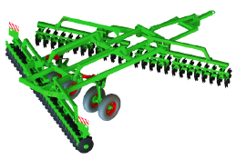 Дисковая борона вид сзади